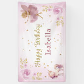 Magical Fairy and Unicorn Girls Birthday Banner (Vertikal)
