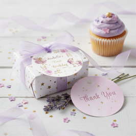 Magical Fairy and Unicorn Girls Birthday Party Geschenkanhänger