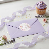 Magical Fairy and Unicorn Girls Birthday Party Runder Aufkleber