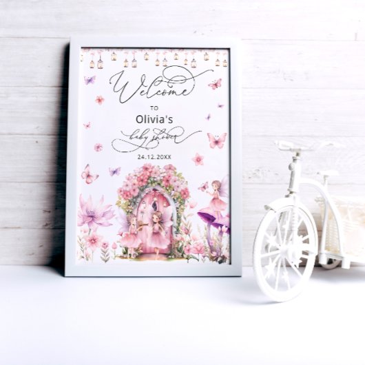 Magical Fairy Baby Dusche Empfang Poster