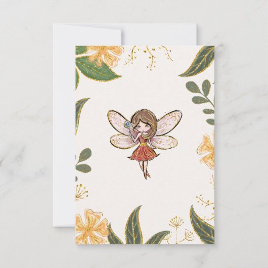 Magical Fairy Birthday Danke-Karte Dankeskarte (Rückseite)