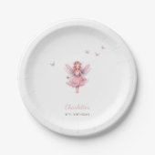 Magical Fairy Birthday Whimsical Simple Elegant Pappteller (Vorderseite)