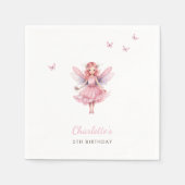 Magical Fairy Birthday Whimsical Simple Elegant Serviette (Vorderseite)