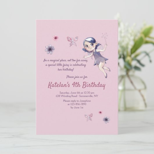 Magical Fairy Einladung (Stehend Vorderseite)