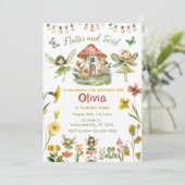 Magical Fairy Enchanted Forest Girl Geburtstag Einladung (Stehend Vorderseite)