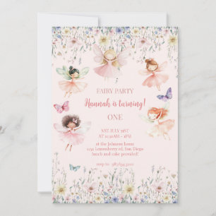 Magical Fairy First Birthday, Fairy Bash Einladung