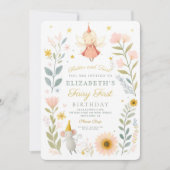 Magical Fairy First Birthday Mushroom Woodland Einladung (Vorderseite)