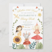 Magical Fairy First Birthday Mushroom Woodland Einladung (Vorderseite)