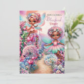 Magical Fairy First Birthday Party Einladung (Stehend Vorderseite)