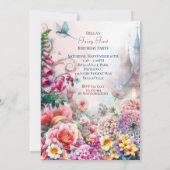 Magical Fairy First Birthday Party Einladung (Rückseite)