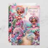 Magical Fairy First Birthday Party Einladung (Vorne/Hinten)