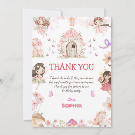 Magical Fairy First Birthday Thank You cards Dankeskarte