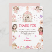 Magical Fairy First Birthday Thank You cards  Dankeskarte (Vorne/Hinten)