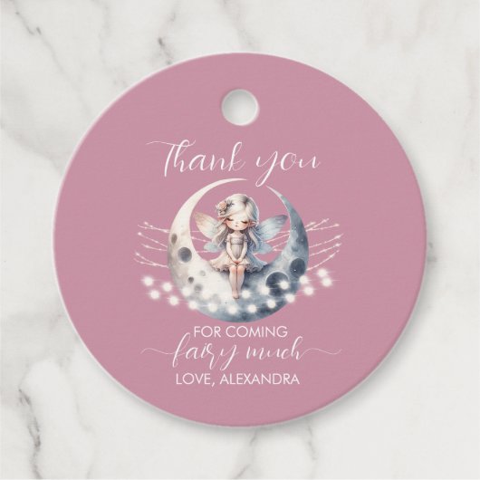 Magical Fairy First Girl Birthday Geschenkanhänger (Vorderseite)