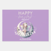 Magical Fairy First Girl Happy Birthday Geschenkpapier Set (Vorderseite 3)
