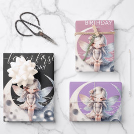Magical Fairy First Girl Happy Birthday Geschenkpapier Set