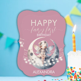 Magical Fairy First Girl Happy Birthday Karte