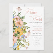 Magical Fairy Floral Garden Pixie Girls Birthday  Einladung (Vorderseite)