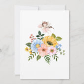 Magical Fairy Floral Garden Pixie Girls Birthday  Einladung (Rückseite)