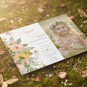 Magical Fairy Floral Garden Pixie Girls Birthday  Einladung