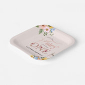 Magical Fairy Floral Garden Pixie Girls Birthday Pappteller (Gewinkelt)