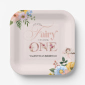Magical Fairy Floral Garden Pixie Girls Birthday Pappteller (Vorderseite)