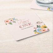 Magical Fairy Floral Garden Pixie Girls Birthday  Rechteckiger Pappuntersetzer (angewinkelt)