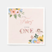Magical Fairy Floral Garden Pixie Girls Birthday  Serviette (Vorderseite)