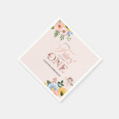 Magical Fairy Floral Garden Pixie Girls Birthday  Serviette (Ecke)