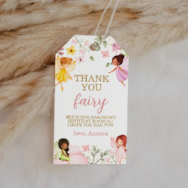 Magical Fairy Floral Geburtstag Danke für Ihre Unt Geschenkanhänger