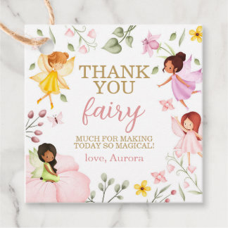 Magical Fairy Floral Geburtstag Vielen Dank Geschenkanhänger