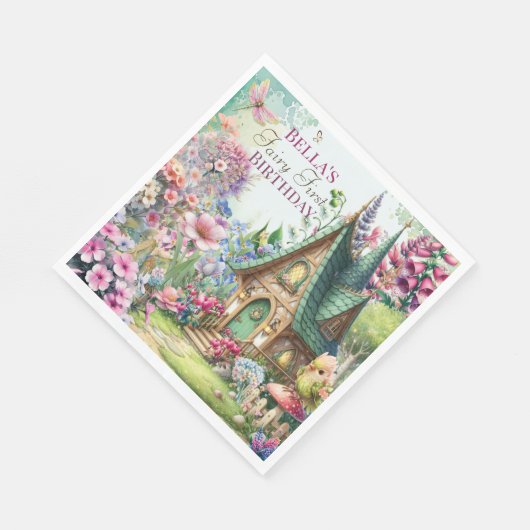 Magical Fairy Forest Party Napkin Serviette (Ecke)