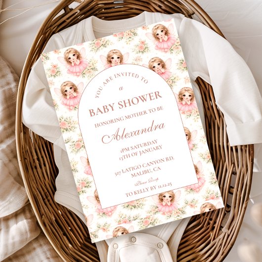 Magical Fairy Garden Baby Shower Einladung