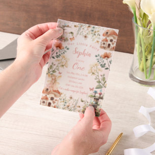 Magical Fairy Garden: Der erste Geburtstag Pergament Einladungen