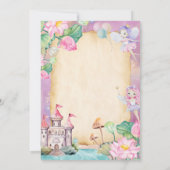 Magical Fairy Garden Princess Castle Baby Shower Einladung (Rückseite)