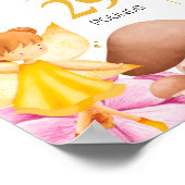 Magical Fairy Girl 1. Geburtstag Milestone Zeichen Poster (Ecke)