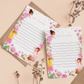 Magical Fairy Girl Time Capsule Note Card Dankeskarte