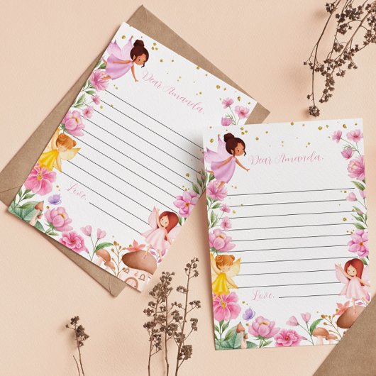 Magical Fairy Girl Time Capsule Note Card Dankeskarte