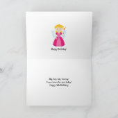 Magical Fairy Girl's 4. Geburtstag Karte (Innenseite)