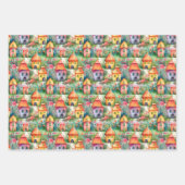 MAGICAL FAIRY HOUSES AND FAIRY VILLAGE GIFT GESCHENKPAPIER SET (Vorderseite 2)