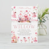 Magical Fairy Invitation for Birthday Tea Party Einladung (Stehend Vorderseite)