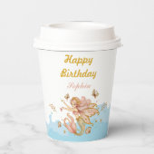 Magical Fairy Mermaid Girl's Birthday Party Pappbecher (Rückseite)