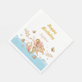 Magical Fairy Mermaid Girl's Birthday Party Serviette (Ecke)