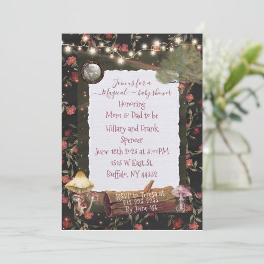 Magical Fairy Mushroom Einladung (Stehend Vorderseite)