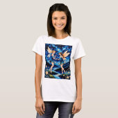 Magical Fairy Night Sky Fantasy Art T - Shirt (Vorne ganz)