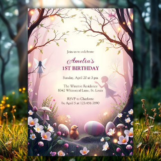 Magical Fairy Ostereier Jagd Geburtstagsparty Einladung