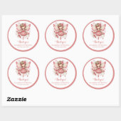Magical Fairy Pink Floral Girl Birthday Stickers (Blatt)