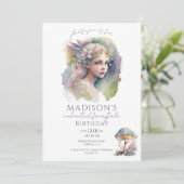 Magical Fairy Pixie Geburtstagsparty Einladung (Stehend Vorderseite)