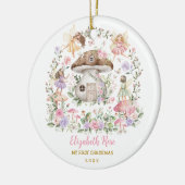 Magical Fairy Princess Girl Baby 1. Weihnachten Keramik Ornament (Links)