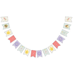 Magical Fairy Princess Girl's Name Geburtstag Foto Wimpelkette